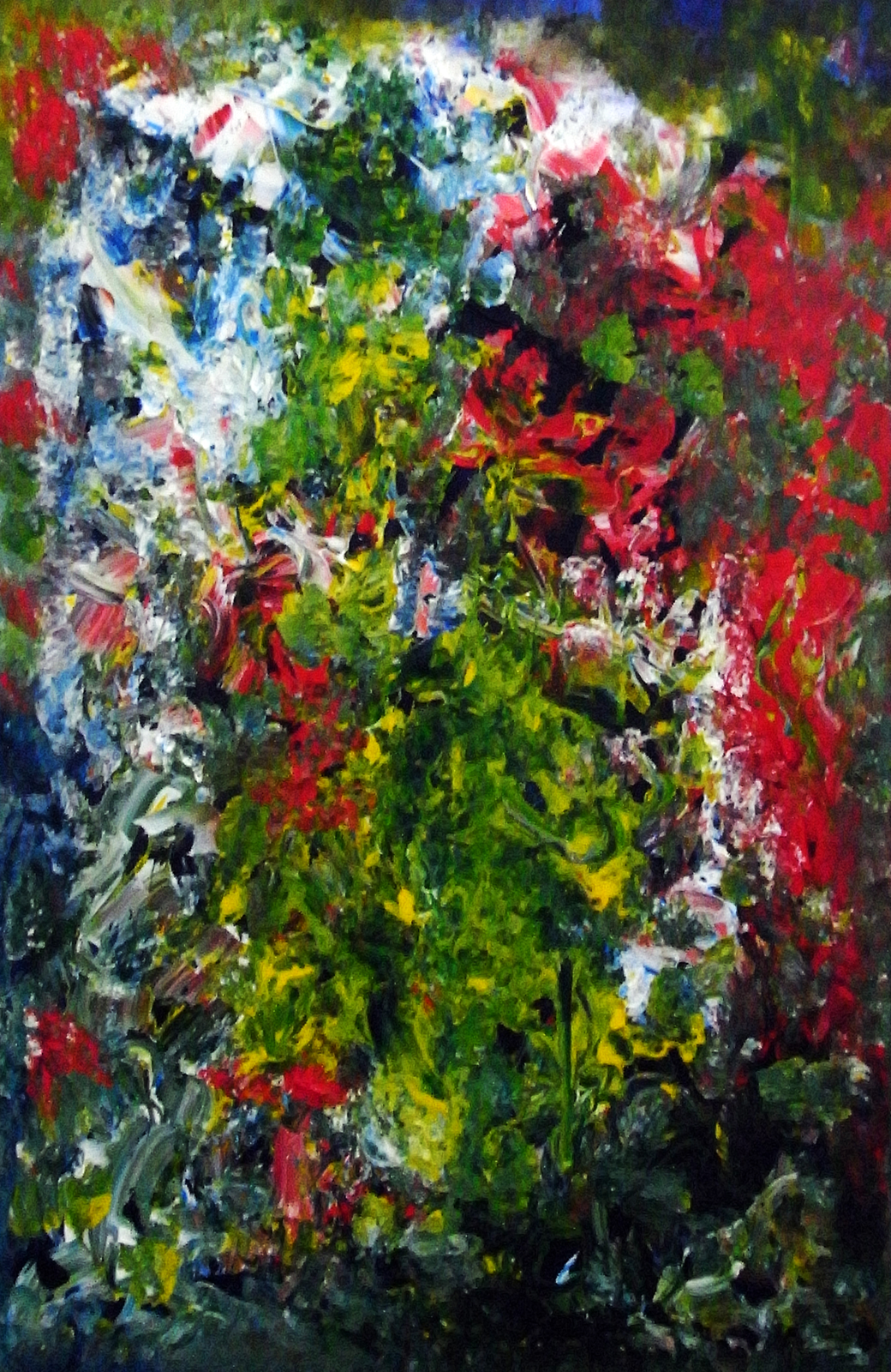 Le Cœur des Saisons, peinture originale à l’acrylique au format portrait de SokanRed