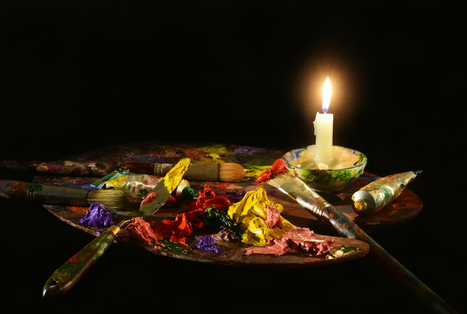 Photo by David Clode multicolored painting